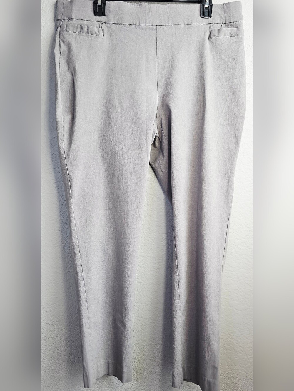Prophecy Gray Stretch Pull-On Career Pants Women's Size 18 Business Casual Ankle
